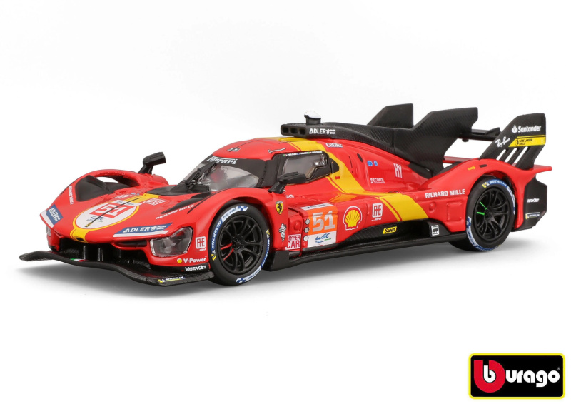 Bburago Ferrari Racing 499P LMH 2023 24H Le Mans Champion 1:43