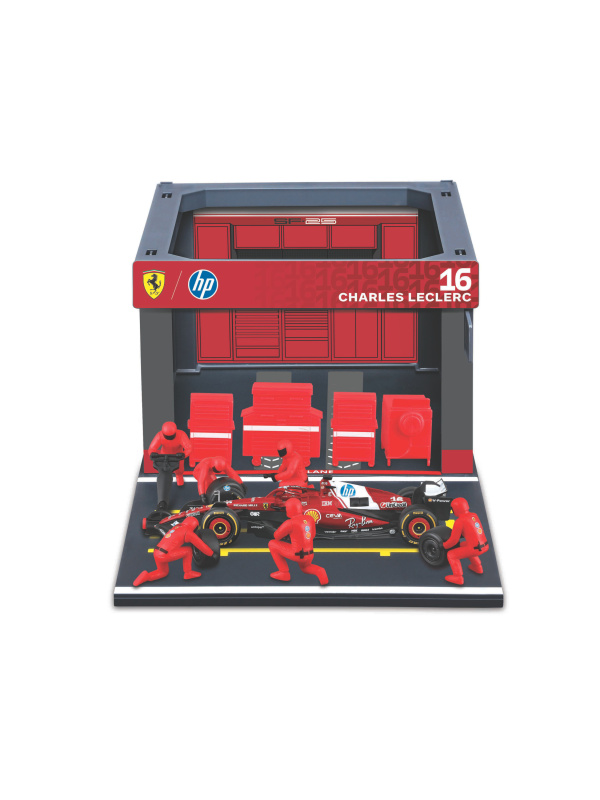 Bburago - Formula Racing F1 Pit Pass set - Ferrari SF-25 (2025), #16 Charles Leclerc, 1:43