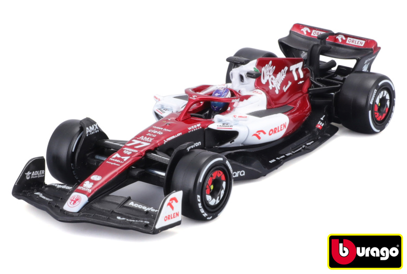 Bburago Formule F1 Alfa Romeo Orlen C42 2022 nr.77 Valtteri Botaswith driver and 1:43