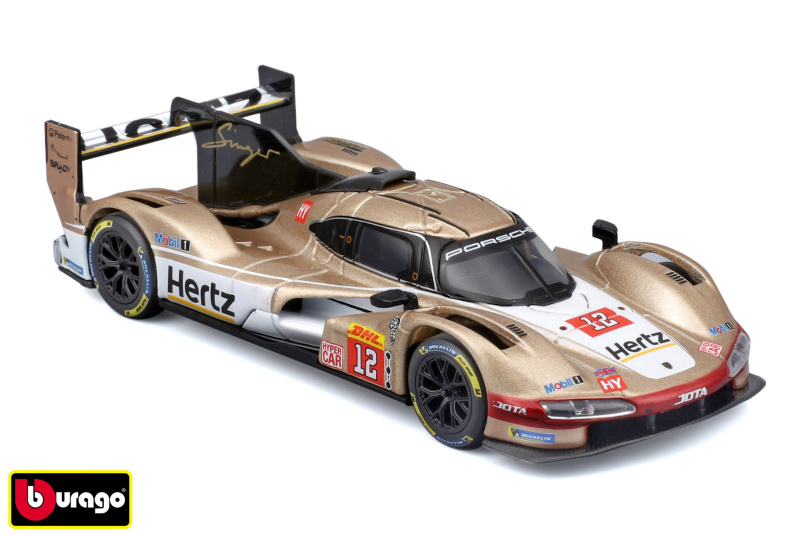 bburago 1:43 závodní model porsche 963 č. 12 v dárkové krabičce