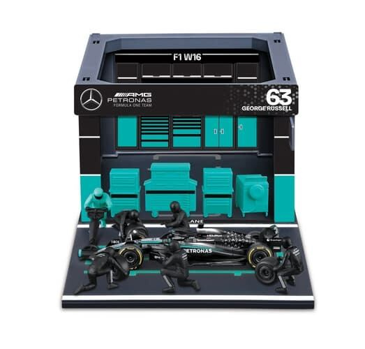Bburago - Formula Racing F1 Pit Pass set - Mercedes-AMG Petronas W16 (2025) #63 George Russell, 1:43