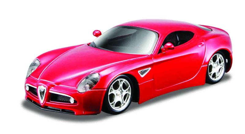 Bburago Alfa 8C Competizione metalíza BB18 43004 červená 1:32