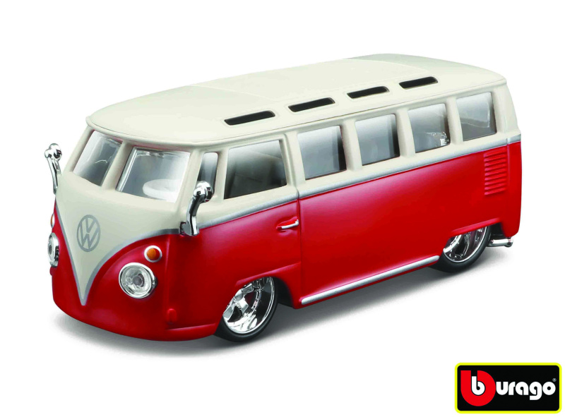 Volkswagen Van Samba červeno-bílá 1:32 od Bburago