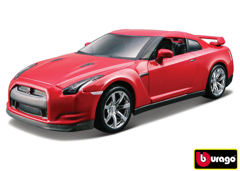 Bburago - Auta HOBBY, 2009 Nissan GT-R (R35), červená, 1:32