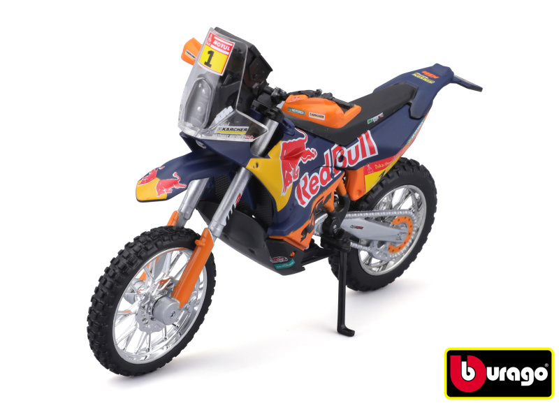 Bburago červený Bull KTM Rally Dakar 2019 motocykl 1:18