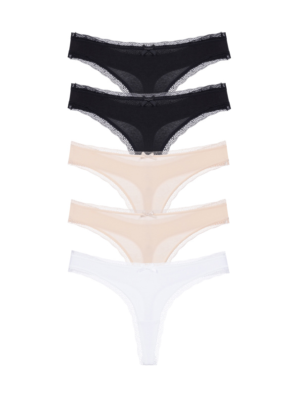 5PACK dámská tanga Dorina Essential Cotton vícebarevná (DCTH0013CO035-5X0039) XXL