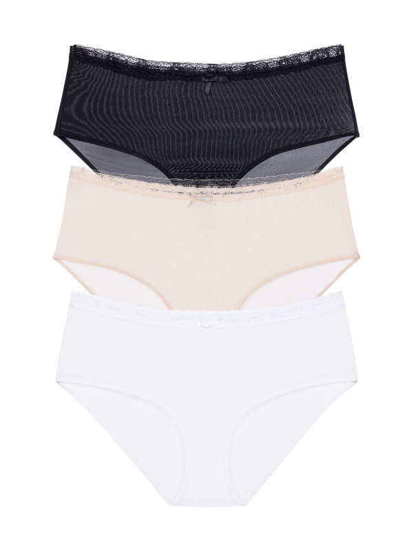 3PACK dámské kalhotky hipster Dorina Essential Microfibre vícebarevné (DCMI0013MI138-3X0190) XL