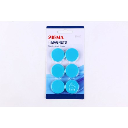 SIGMA Magnety 32 mm modré 6 ks