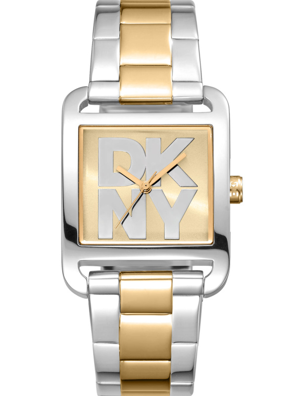 DKNY DK1L001M0075 City Maxi Two Tone Silver 37mm 3ATM