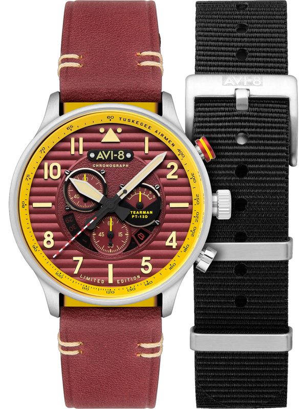 AVI-8 AV-4109-02 Flyboy Spirit of Tuskegee Limited Chrono 44mm 5ATM