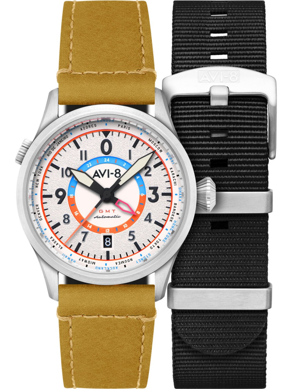 AVI-8 AV-4120-02 Wingman Worldtimer Automatic GMT 41mm 5ATM