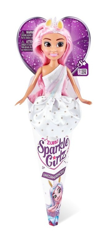 Zuru sparkle girlz princezna v kornoutku jednorožec růžová