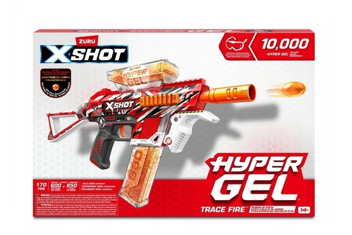 ZURU X-Shot Hyper Gel Trace Fire gelová kuličková blaster