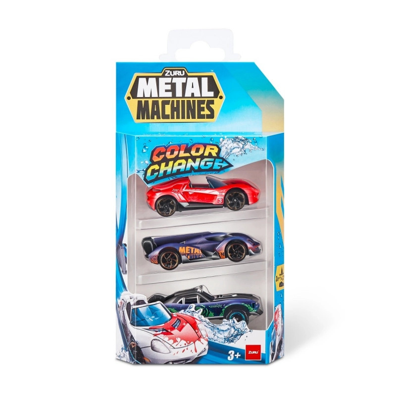 ZURU Metal Machines - Balení 3 autíček měnících barvu