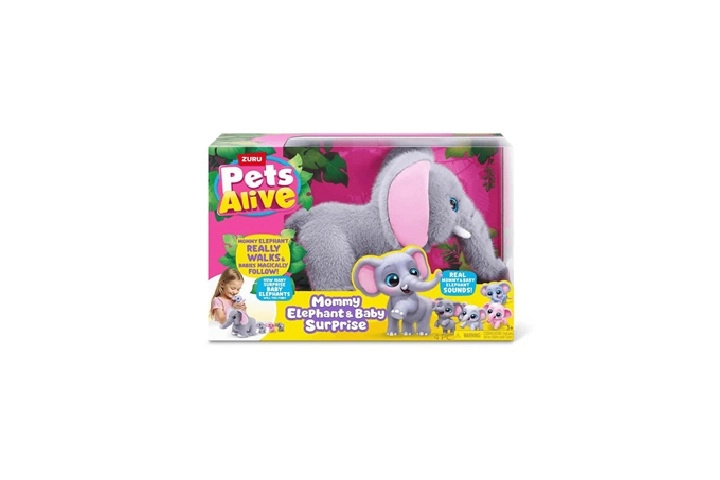 ZURU Pets Alive Mama slon s mláďaty