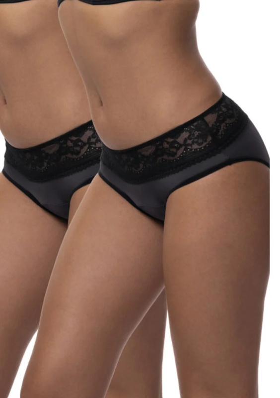 2PACK Menstruační kalhotky Dorina Eco Moon Lace Hipster (DOR004) M
