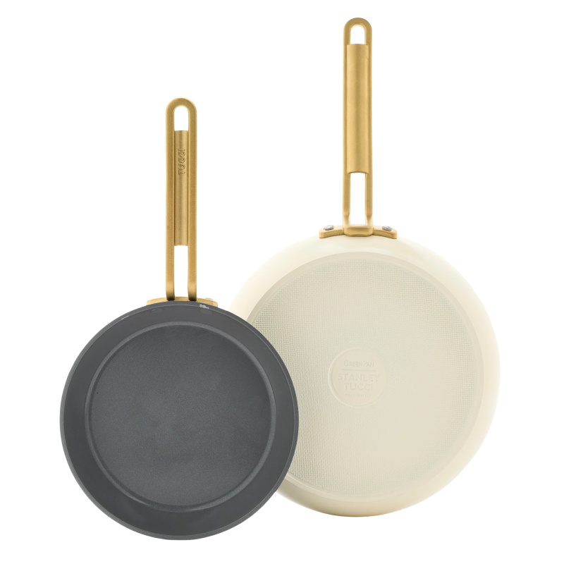 GreenPan Sada 2 nepřilnavých keramických pánví Stanley Tucci 20 + 26 cm, krémová CC007807-002
