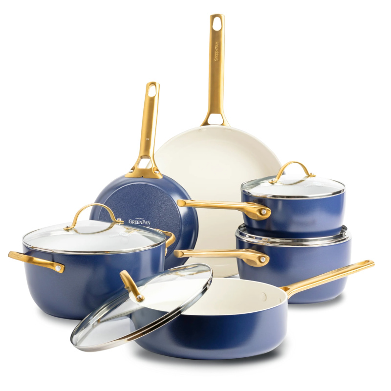 GreenPan Sada nádobí s nepřilnavým keramickým povrchem, Padova Reserve, 10 ks, tmavě modrá CC008493-001