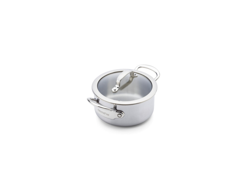 GreenPan Nerezový hrnec Premiere Pro se skleněnou poklicí, Ø 16 cm / 1,58 l CC010246-001