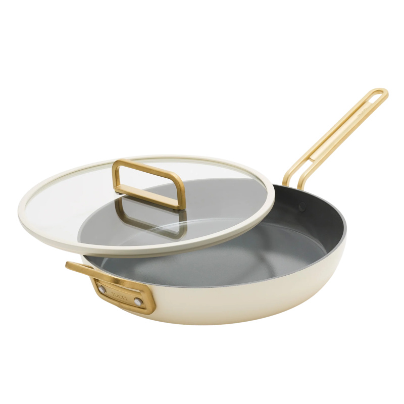 GreenPan Nepřilnavá keramická pánev s poklicí, Stanley Tucci, Ø 30 cm, krémová CC007802-004