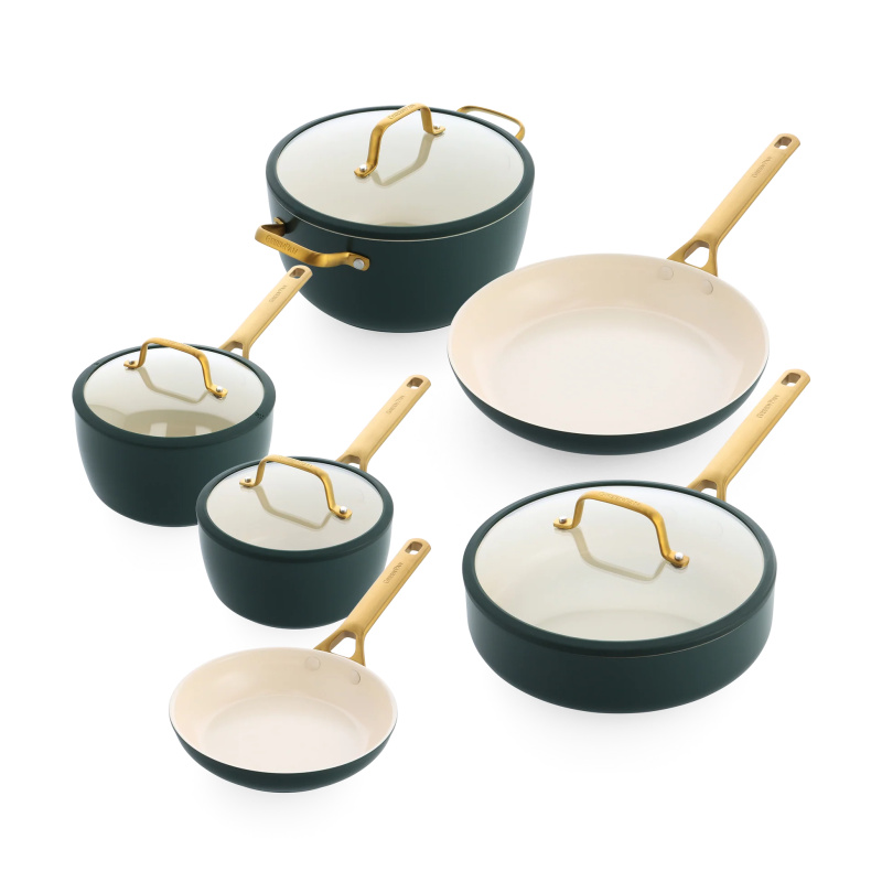 GreenPan Sada nádobí s nepřilnavým keramickým povrchem, Padova Reserve, 10 ks, tmavě zelená CC008816-001