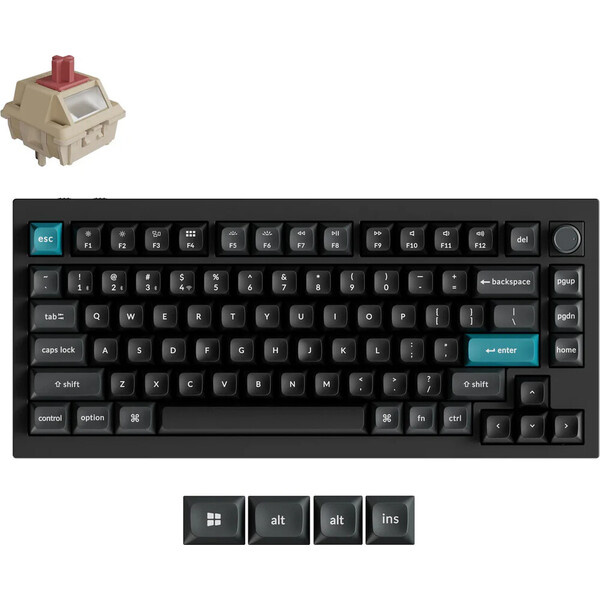 Keychron Q1 Ultra 8K Keychron Silk POM Red bezdrátová herní klávesnice (US) černá