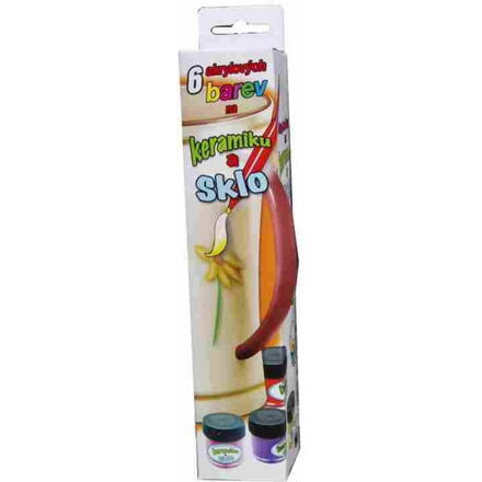 SMT Creatoys akrylové barvy 6ks i na keramiku,sklo,kameny v krabičce 5x21cm