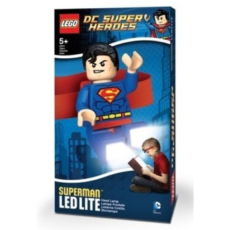 Lego led čelovka super heroes superman 7 cm