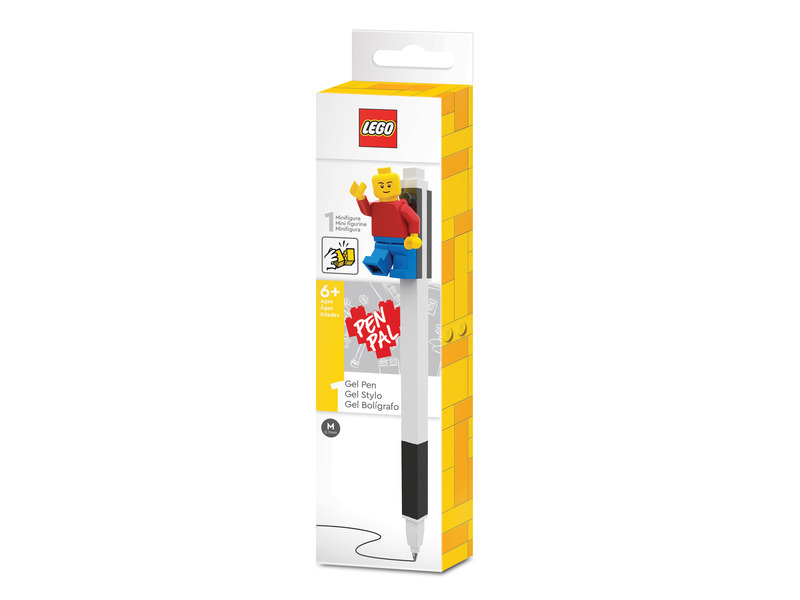 LEGO Gelové pero s minifigurkou, černé - 1 ks