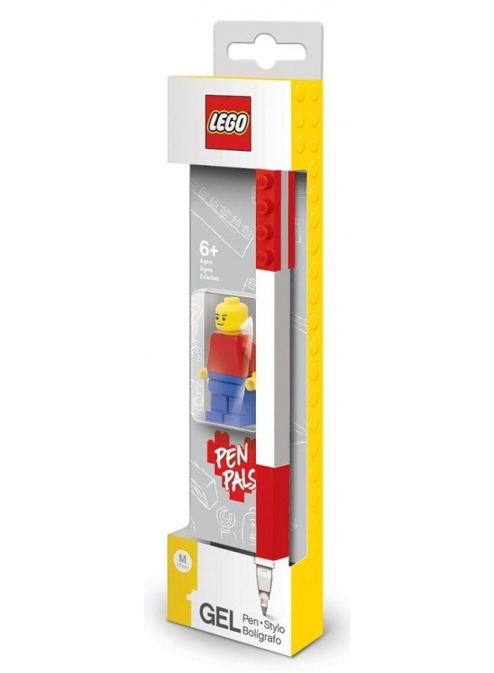 LEGO Gelové pero s minifigurkou, červené - 1 ks