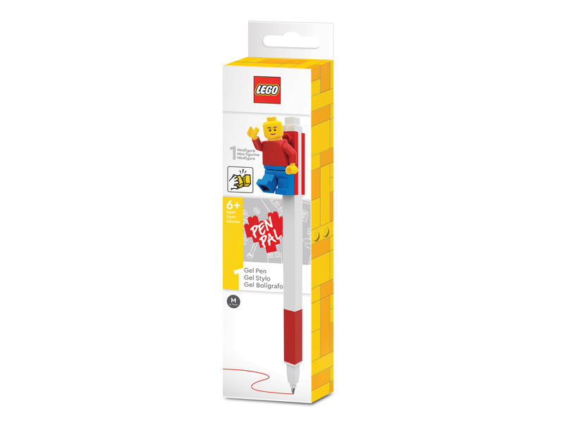 LEGO Gelové pero s minifigurkou, červené - 1 ks
