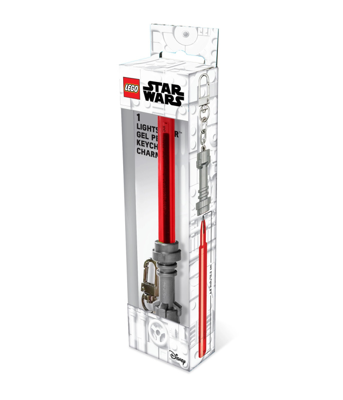 LEGO Star Wars gelové pero Světelný meč s klipem - červené