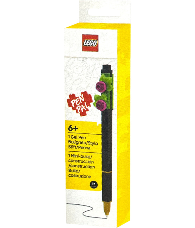 LEGO Botanicals Gelové pero, černé - růžová květina