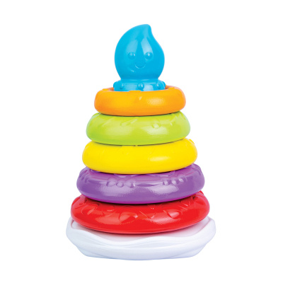 Winfun pyramida 20 cm s barevnými kroužky 5ks