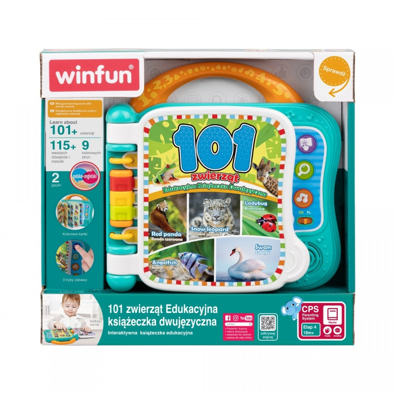 Edukační dvojjazyčná knížka 101 zvířat