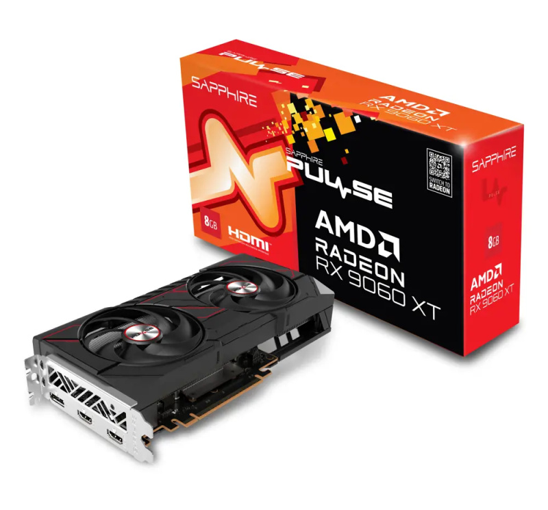 Sapphire PULSE AMD Radeon RX 9060 XT GAMING OC 8GB (11350-04-20G) Černá