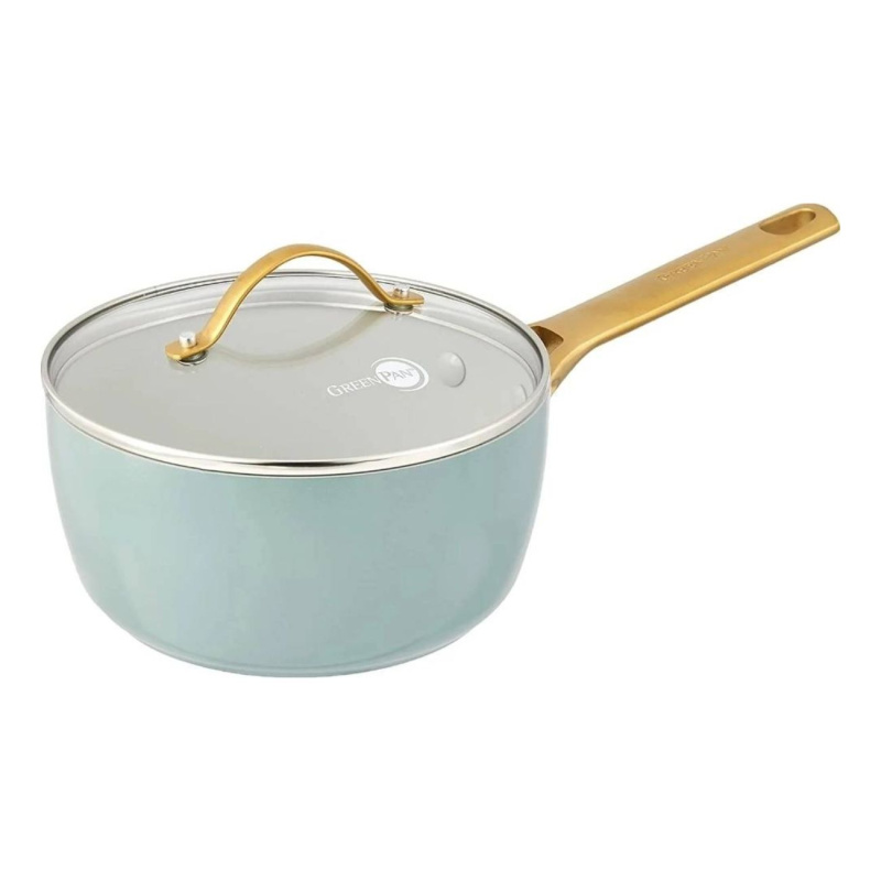 GreenPan Rendlík s nepřilnavým keramickým povrchem se skleněnou poklicí, 18 cm, zelená CC002826-001