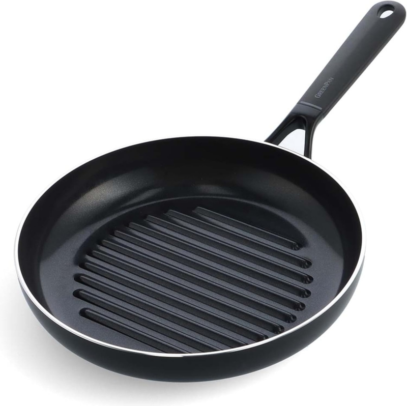GreenPan Smart nepřilnavá kulatá grilovací pánev, Ø 28 cm, černá CC005194-001