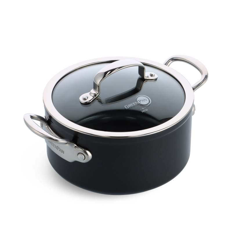 GreenPan GreenPan BARCELONA PRO kastrol 20 cm s poklicí, černá CC005333-001