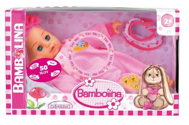 Alltoys Panenka Bambolina Bebe 34 cm s 50 českými slovy