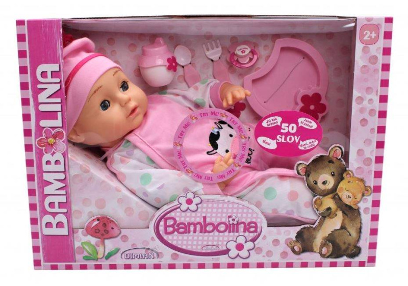 Panenka Bambolina Sweet s 50 českými slovy