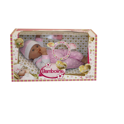 Miminko Bambolina se zvuky a doplňky 36 cm