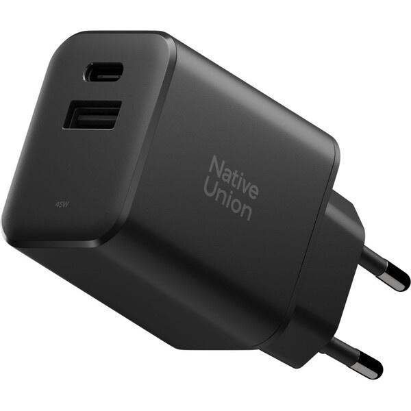 Native Union Fast GaN nabíječka (PD) 45W, USB-C/USB-A, černá