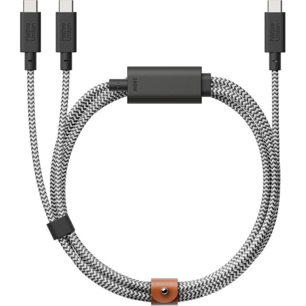 Native Union Belt Cable USB-C/USB-C kabel 2m, 60W zebra