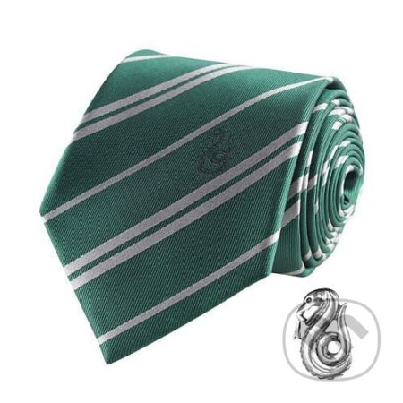 Kravata Harry Potter s odznakem - Slizolin