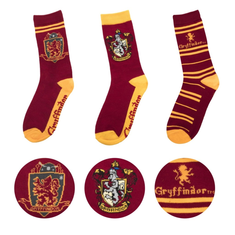 Cinereplicas Sada ponožek Harry Potter Nebelvír 3 ks
