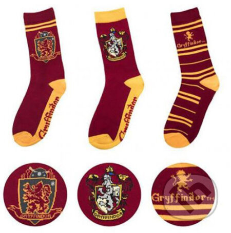 Cinereplicas Sada ponožek Harry Potter Nebelvír 3 ks