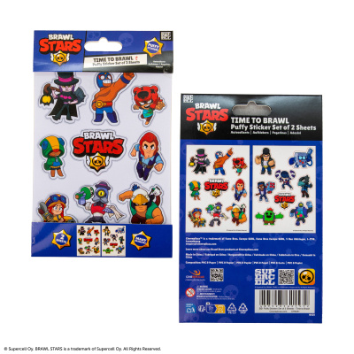 Brawl Stars 3D samolepky – sada 2 archů