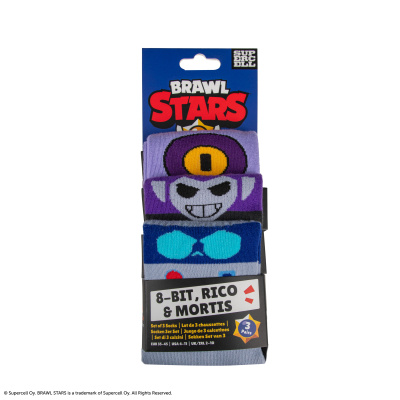 Sada ponožek Brawl Stars – 8‑Bit, Rico a Mortis