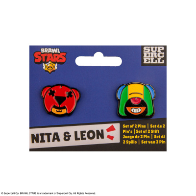 Sada pinů Brawl Stars – Nita a Leon